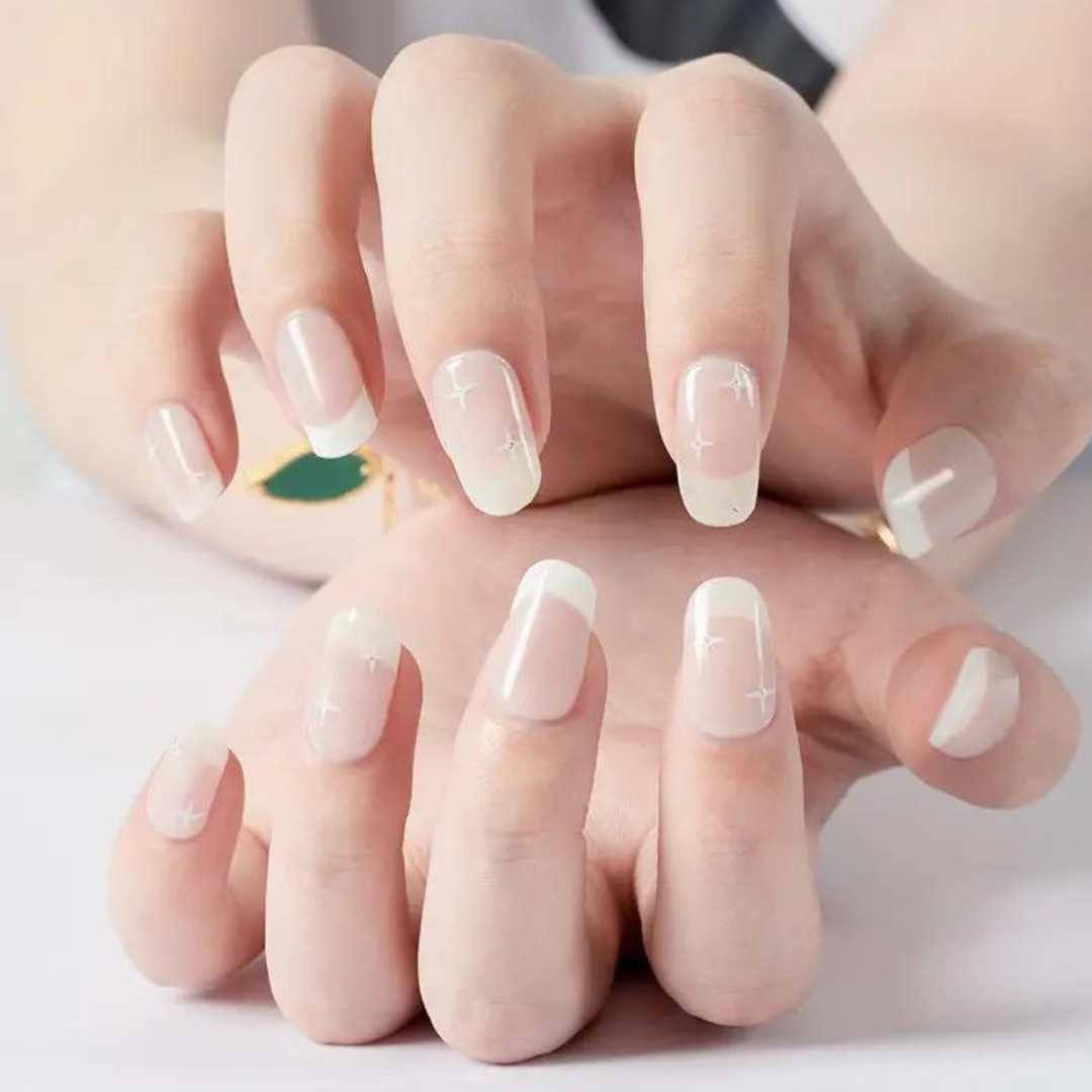 Wholesale - Classique White French Tip Semicured Gel Nails Kit ($13.99 x 10 Nail Kits)