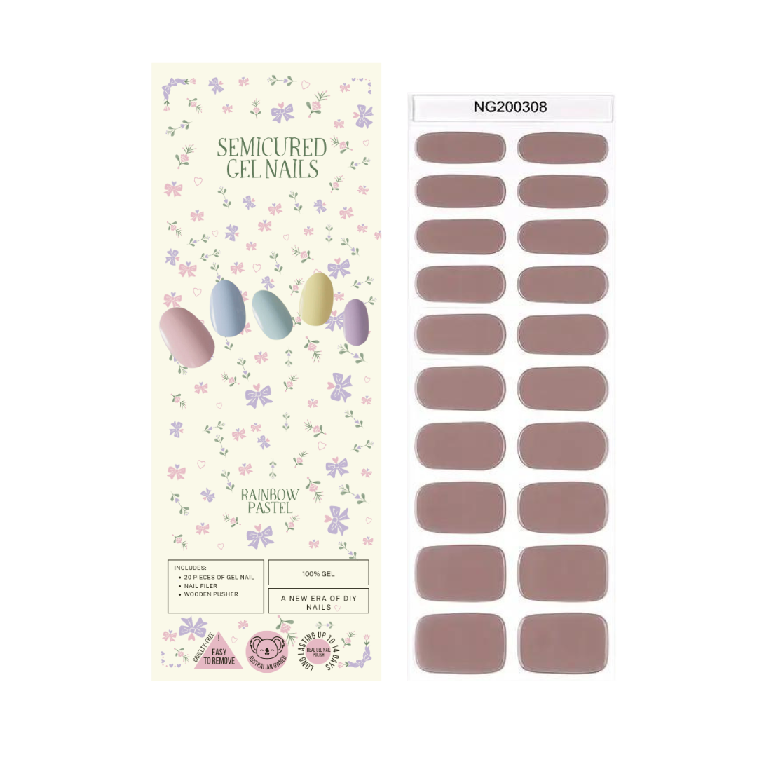 Wholesale - Iced Coffee Semicured Gel Nails Kit ($13.99 x 10 Nail Kits)