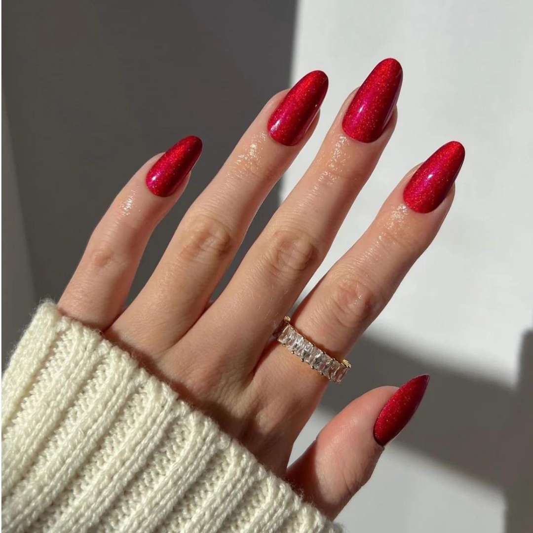Wholesale - Glitter Red Semicured Gel Nails Kit ($13.99 x 10 Nail Kits)