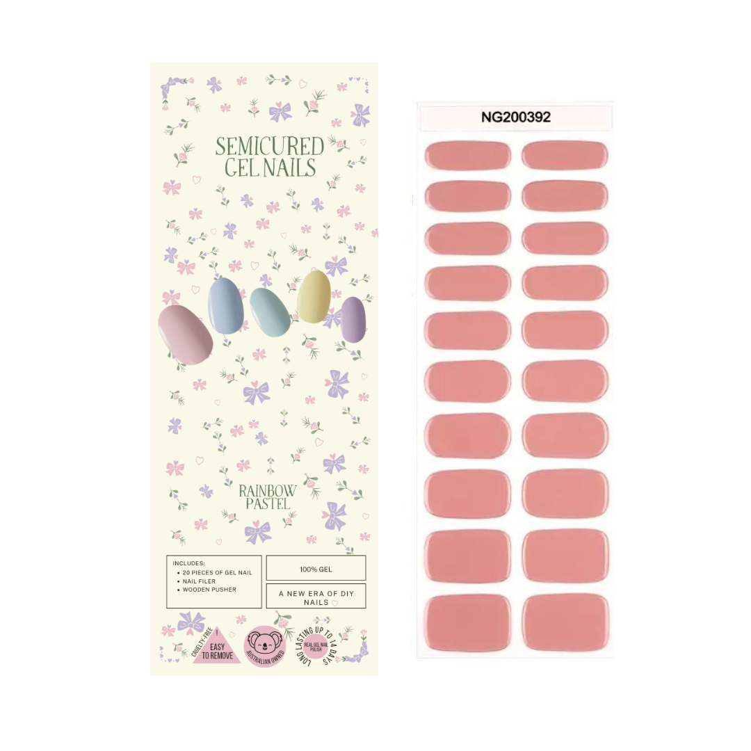 Wholesale - Pastel Pink Semicured Gel Nails Kits ($13.99 x 10 Nail Kits)