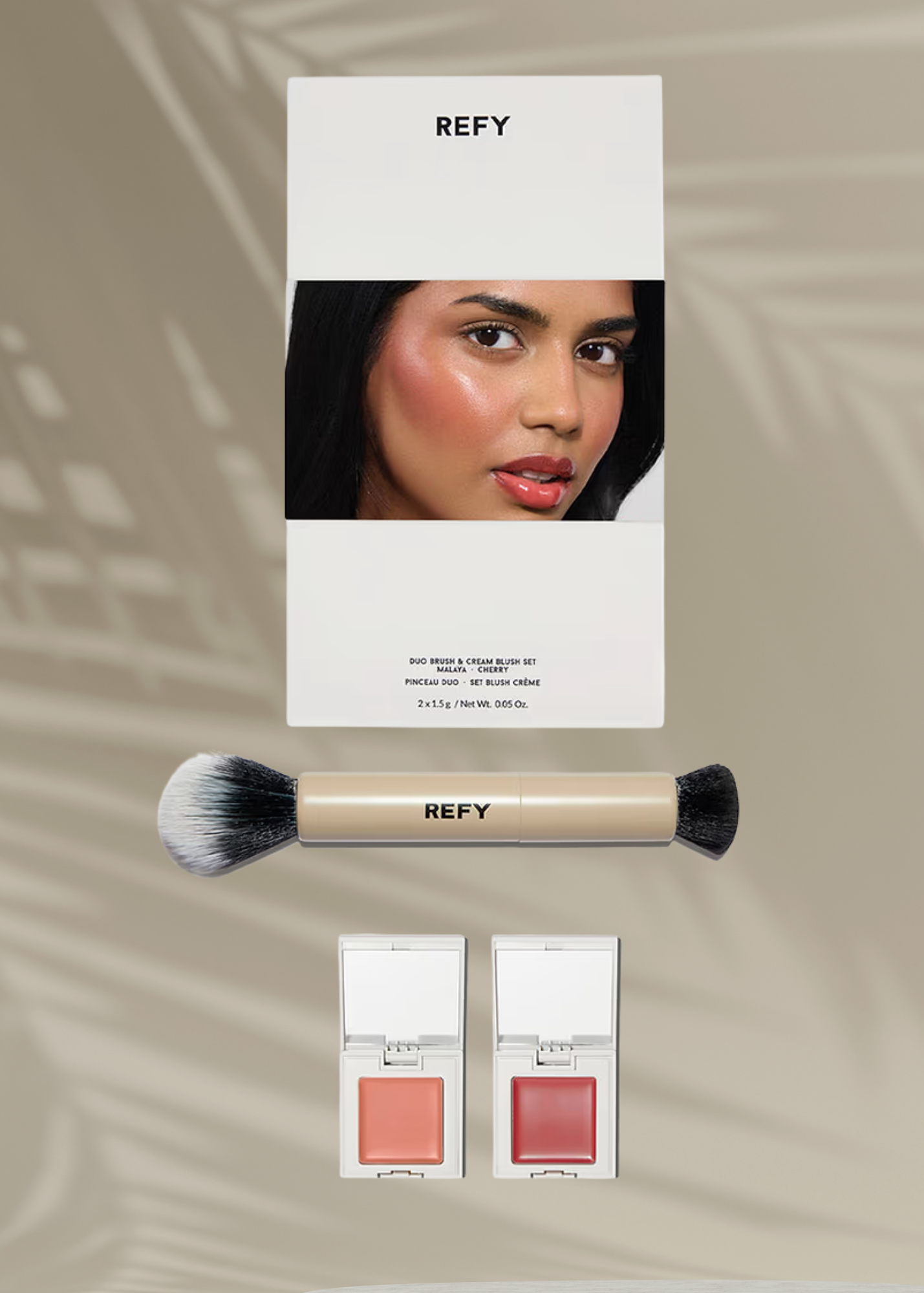 REFY Duo Brush + Blush Set