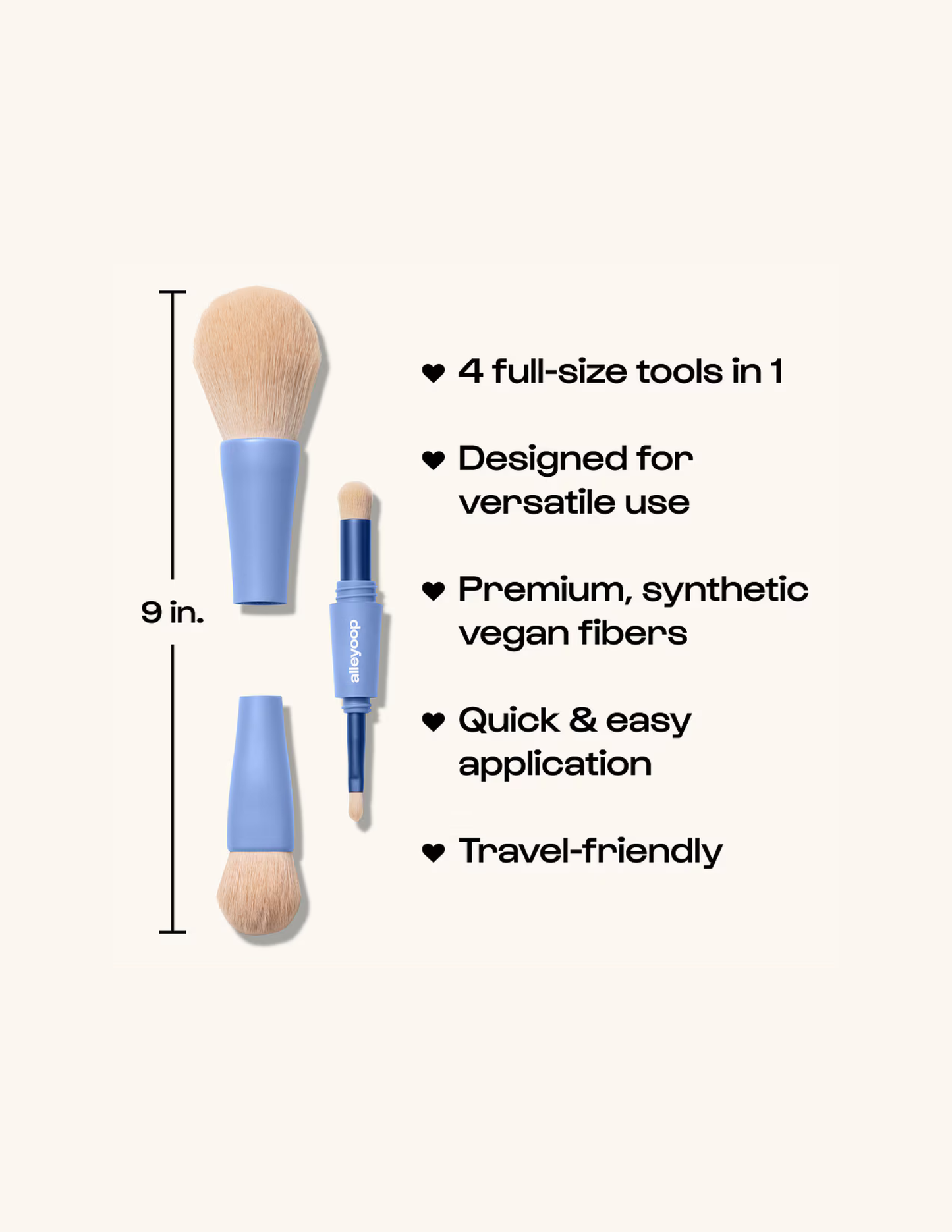 Alleyoop Overachiever 4-in-1 Makeup Brush