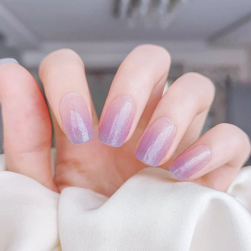 Wholesale - Purple Glimmer Semicured Gel Nails Kit ($13.99 x 10 Nail Kits)