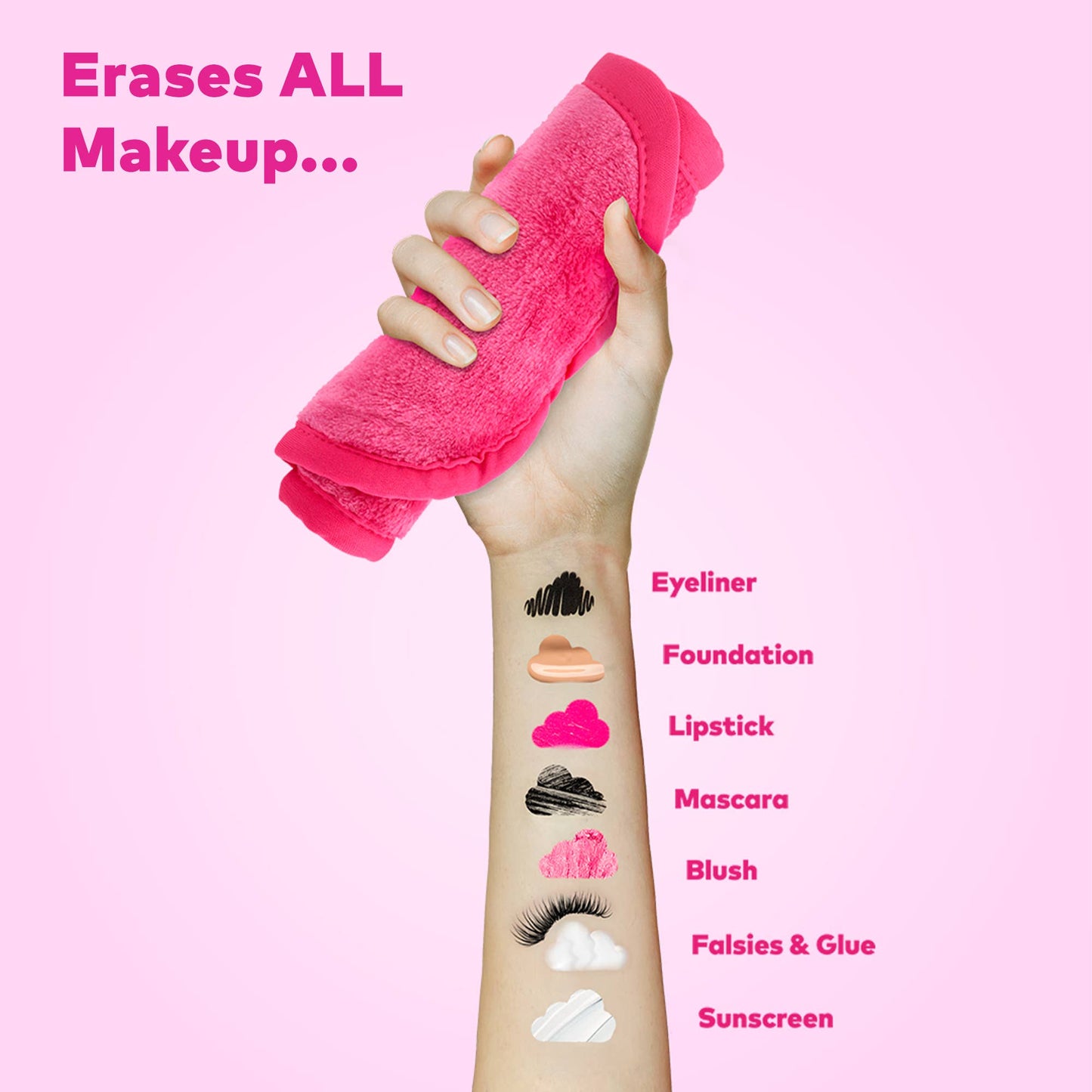 The Original MakeUp Eraser - Original Pink MakeUp Eraser PRO
