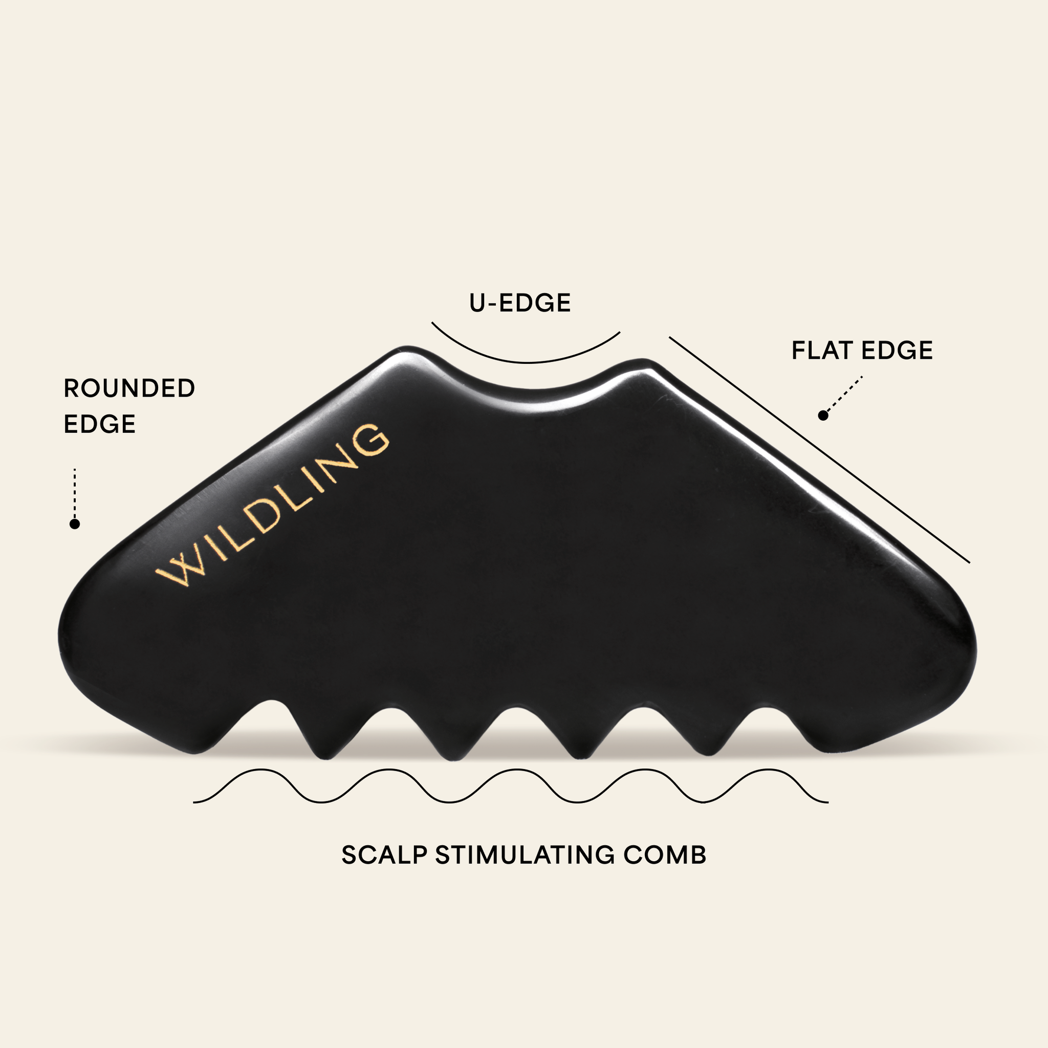 Wildling - Empress Gua Sha Stimulating Scalp Comb