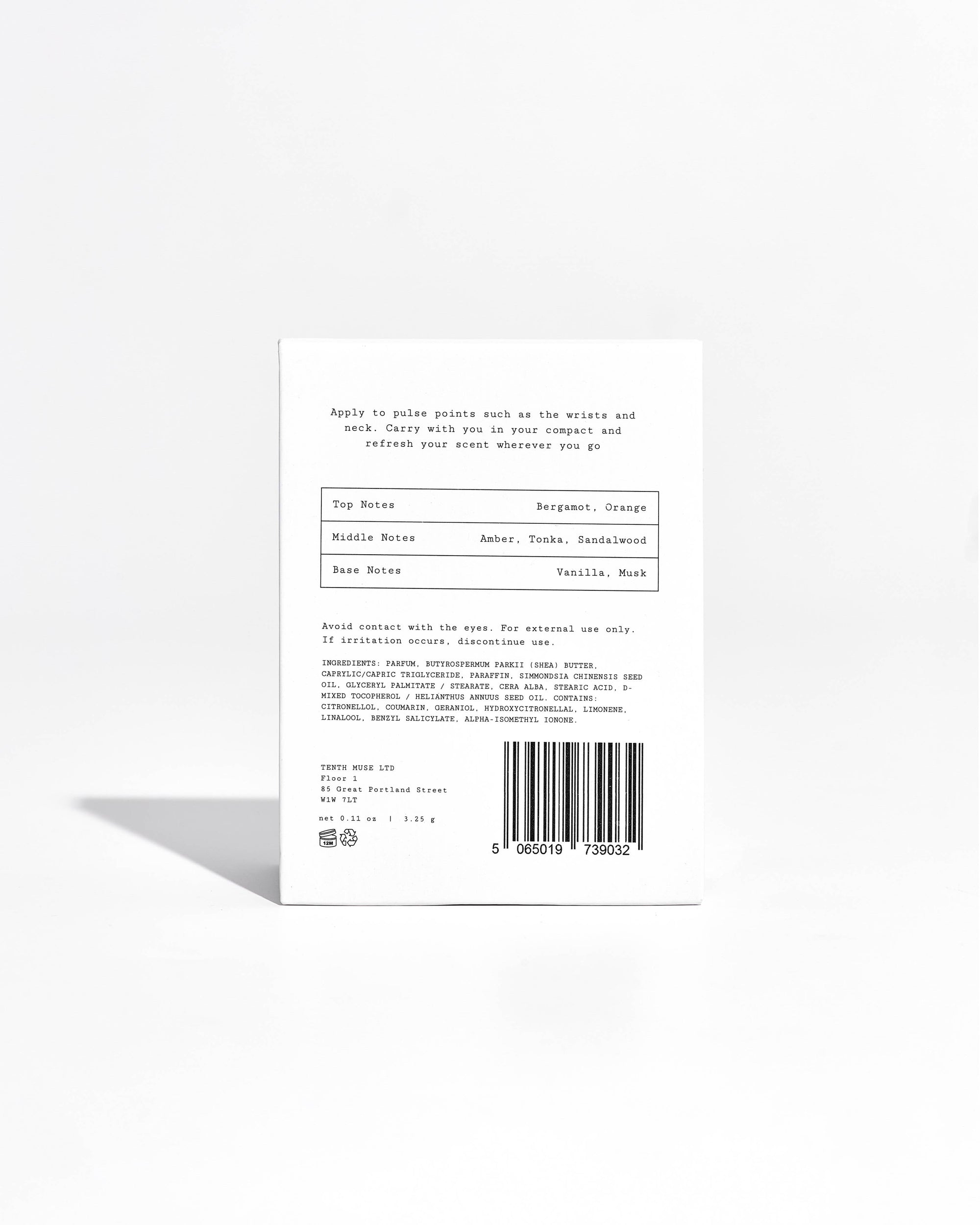 TENTH MUSE - Vanilla Afterglow Solid Perfume Balm