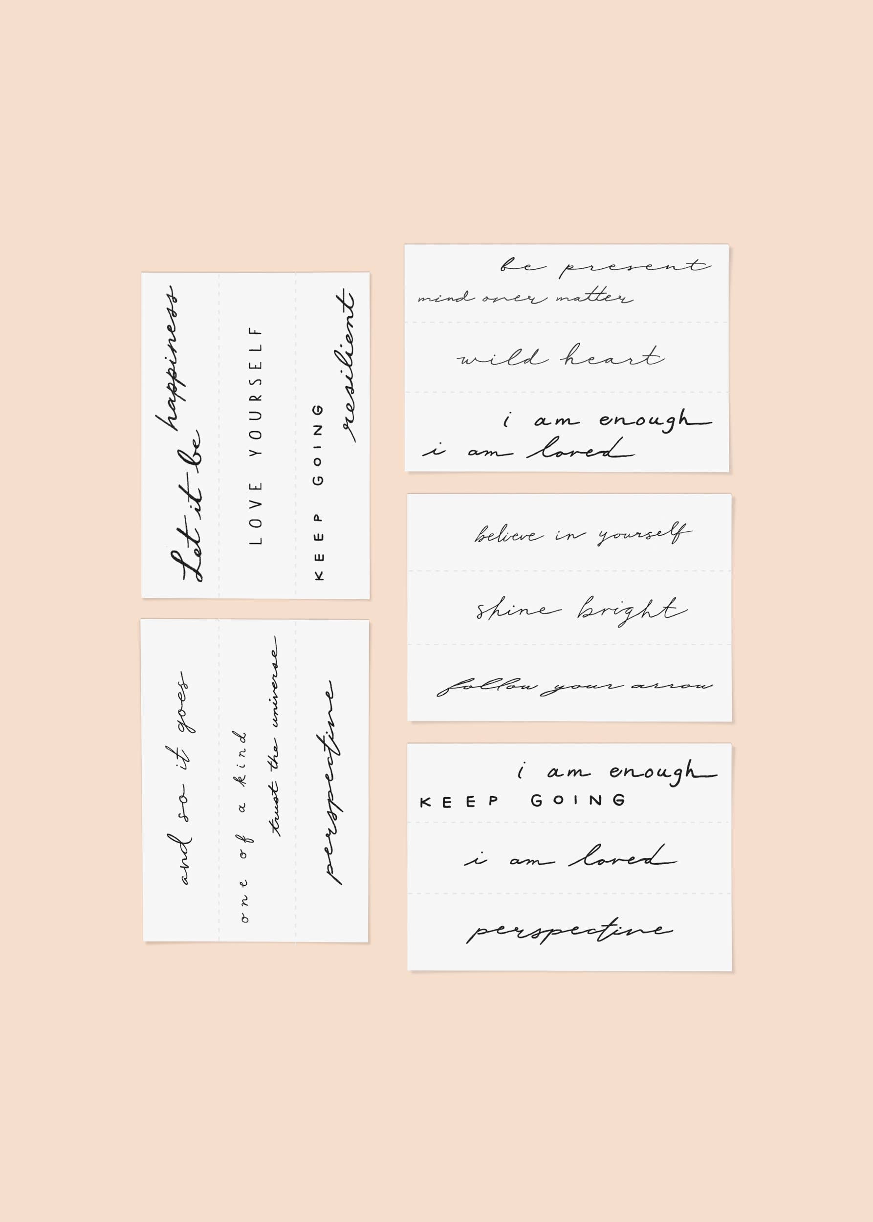 INKED by Dani - Mantra Temporary Tattoo Pack
