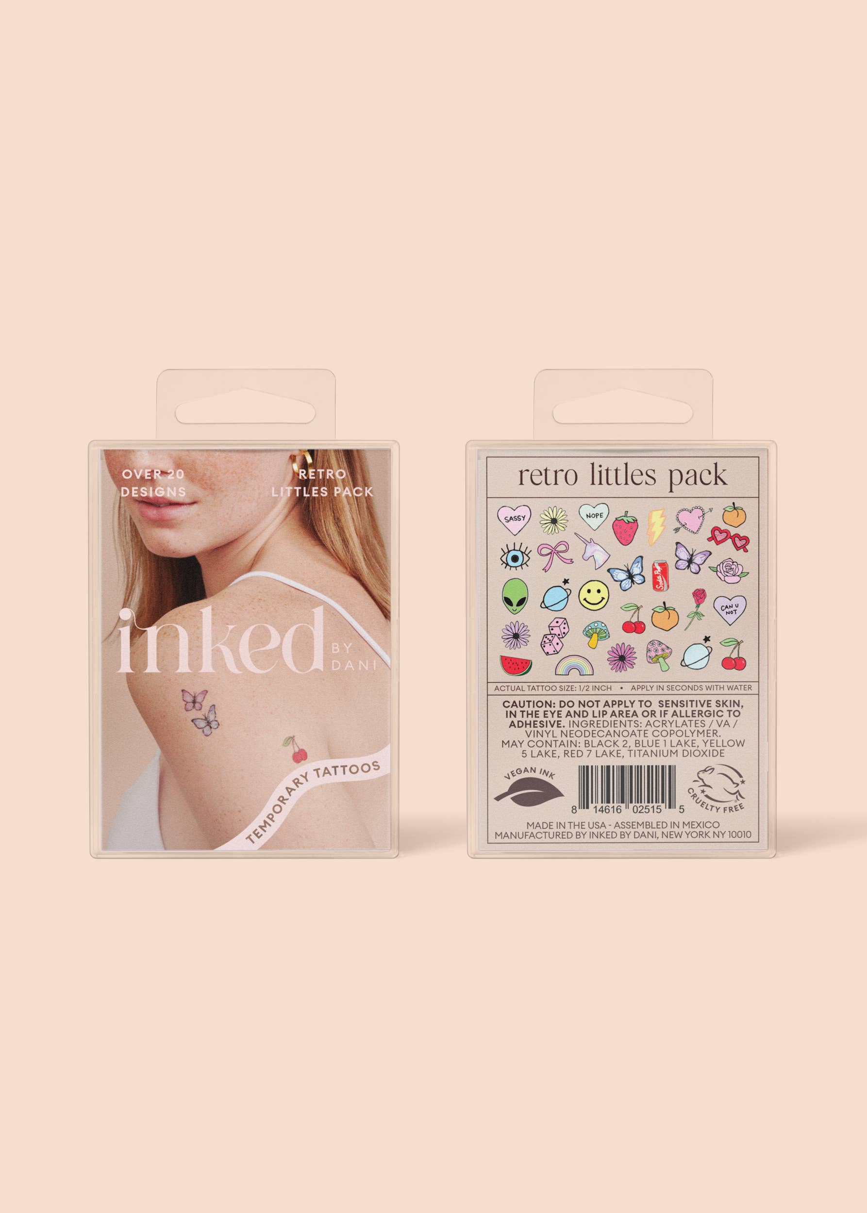 INKED by Dani - Retro Littles Temporary Tattoo Pack