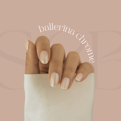 Ballerina Chrome Moonlight Designer Nail Polish Wrap Sticker