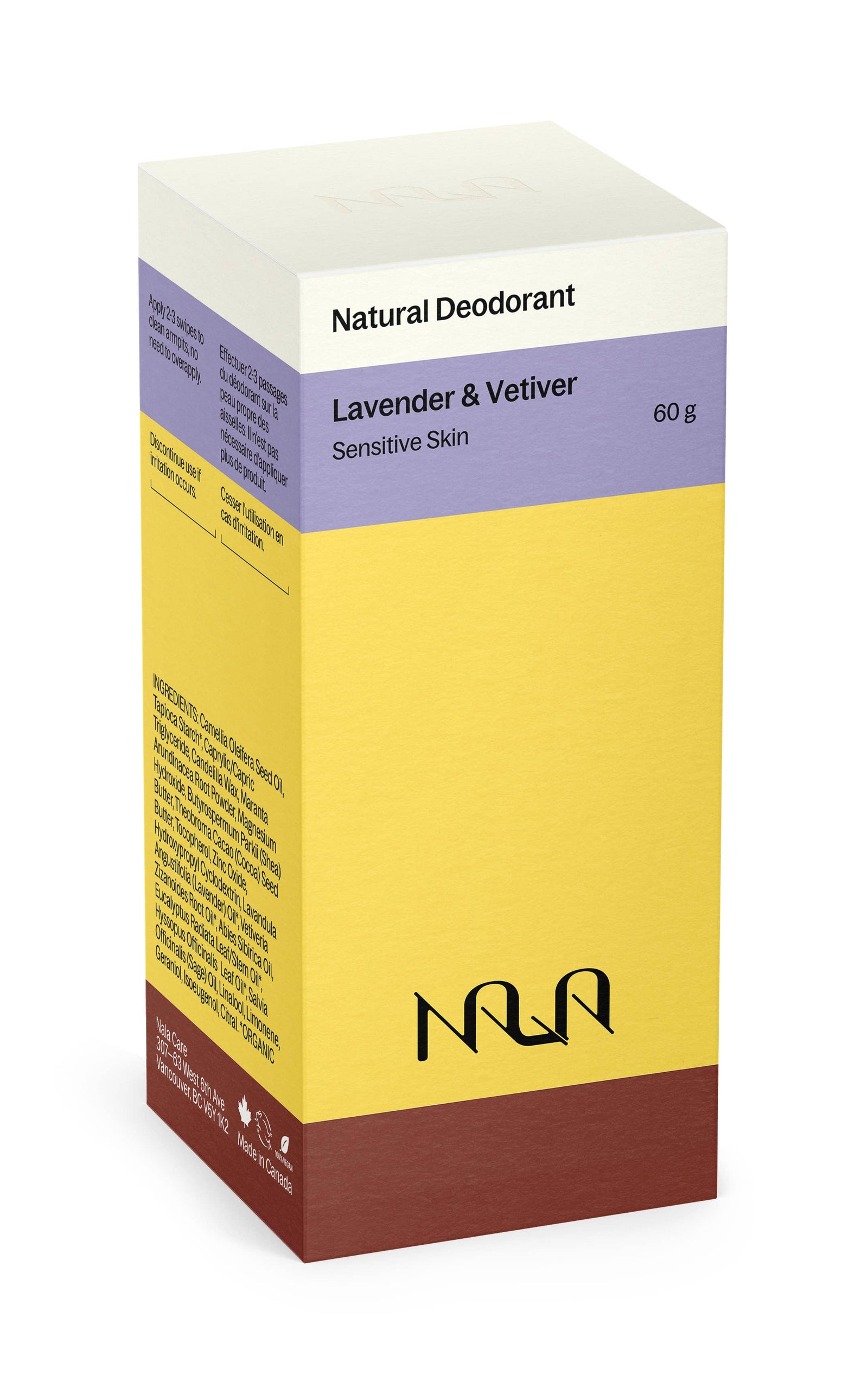 Nala Care - Lavender & Vetiver Sensitive Skin Natural Deodorant