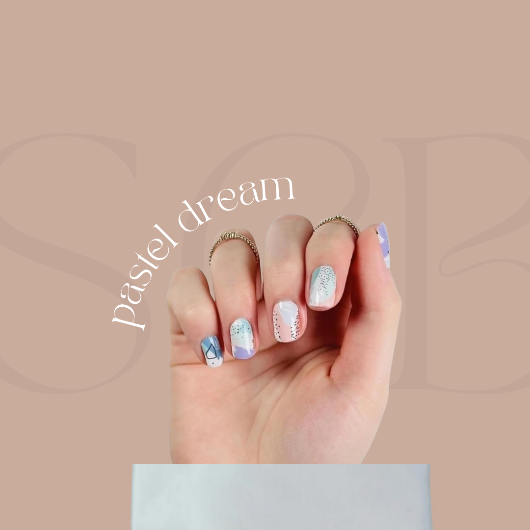 Pastel Dream Designer Nail Polish Wrap Sticker