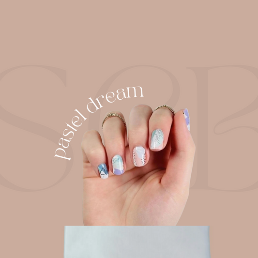 Pastel Dream Designer Nail Polish Wrap Sticker