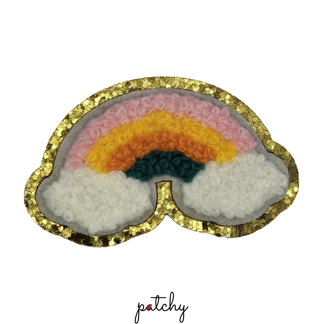 Rainbow Chenille Iron-On Patch