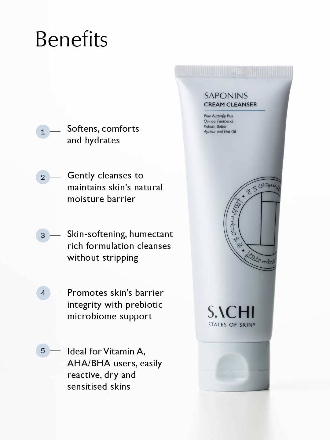 Sachi Skin - Saponins Cream Cleanser