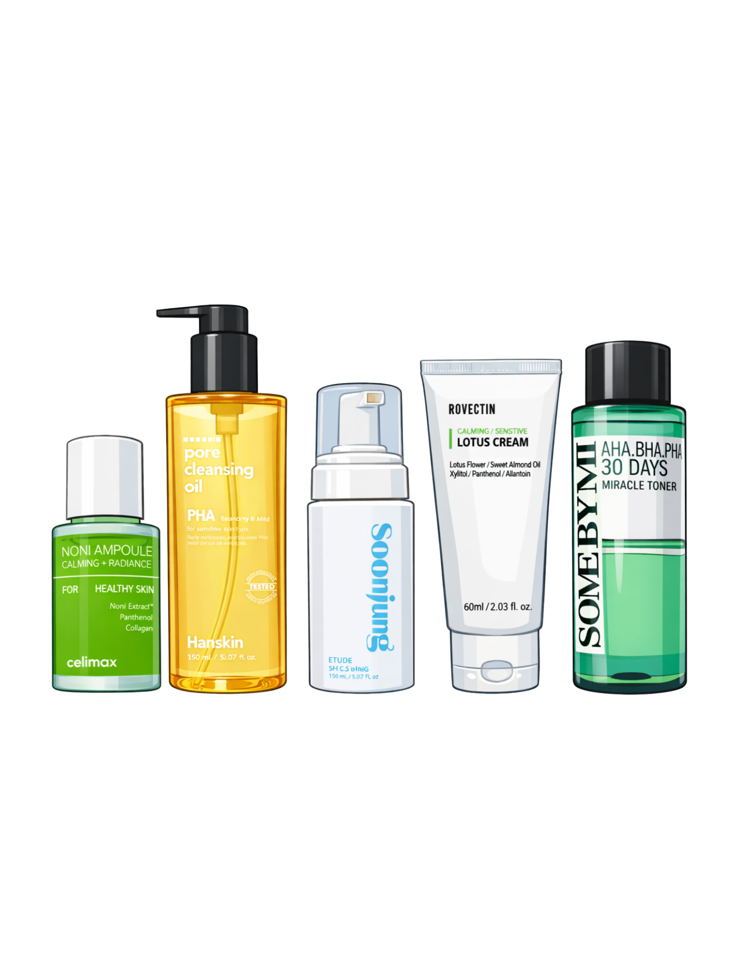 k-beauty acne and oil control set
