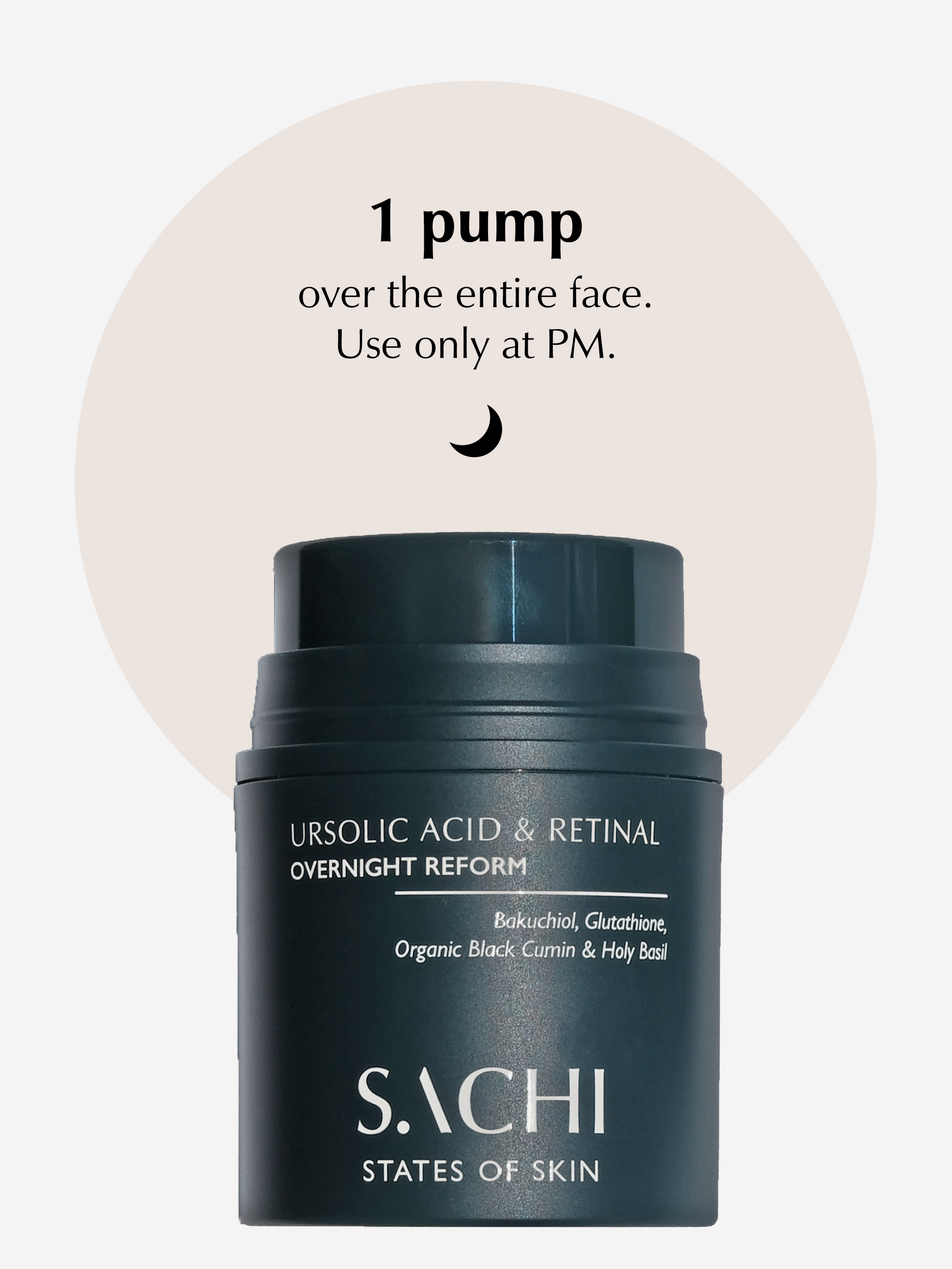 Sachi Skin - Ursolic Acid & Retinal Overnight Reform