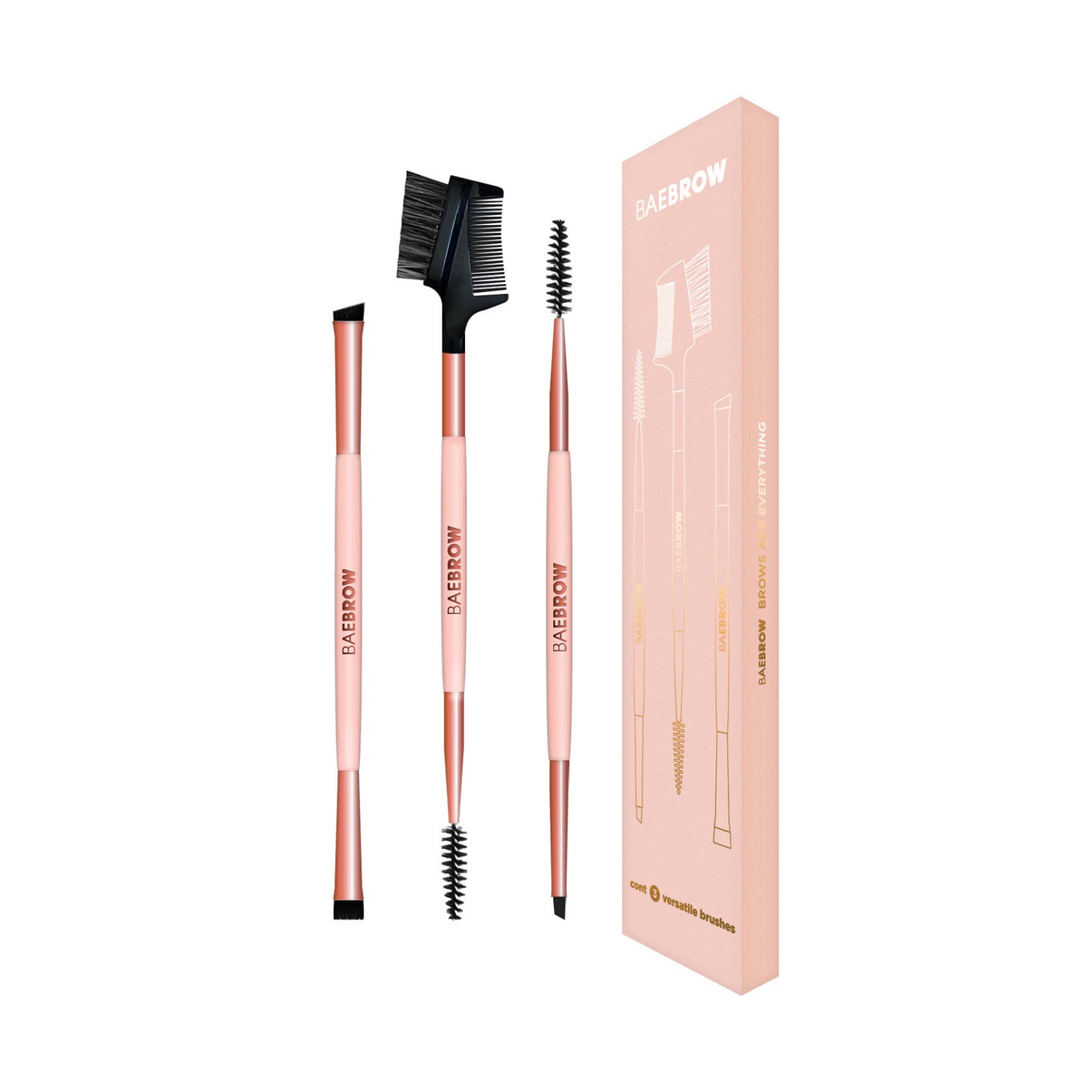 BAEBROW -  Brush Trio - Essential Brow and Lash Styling Kit