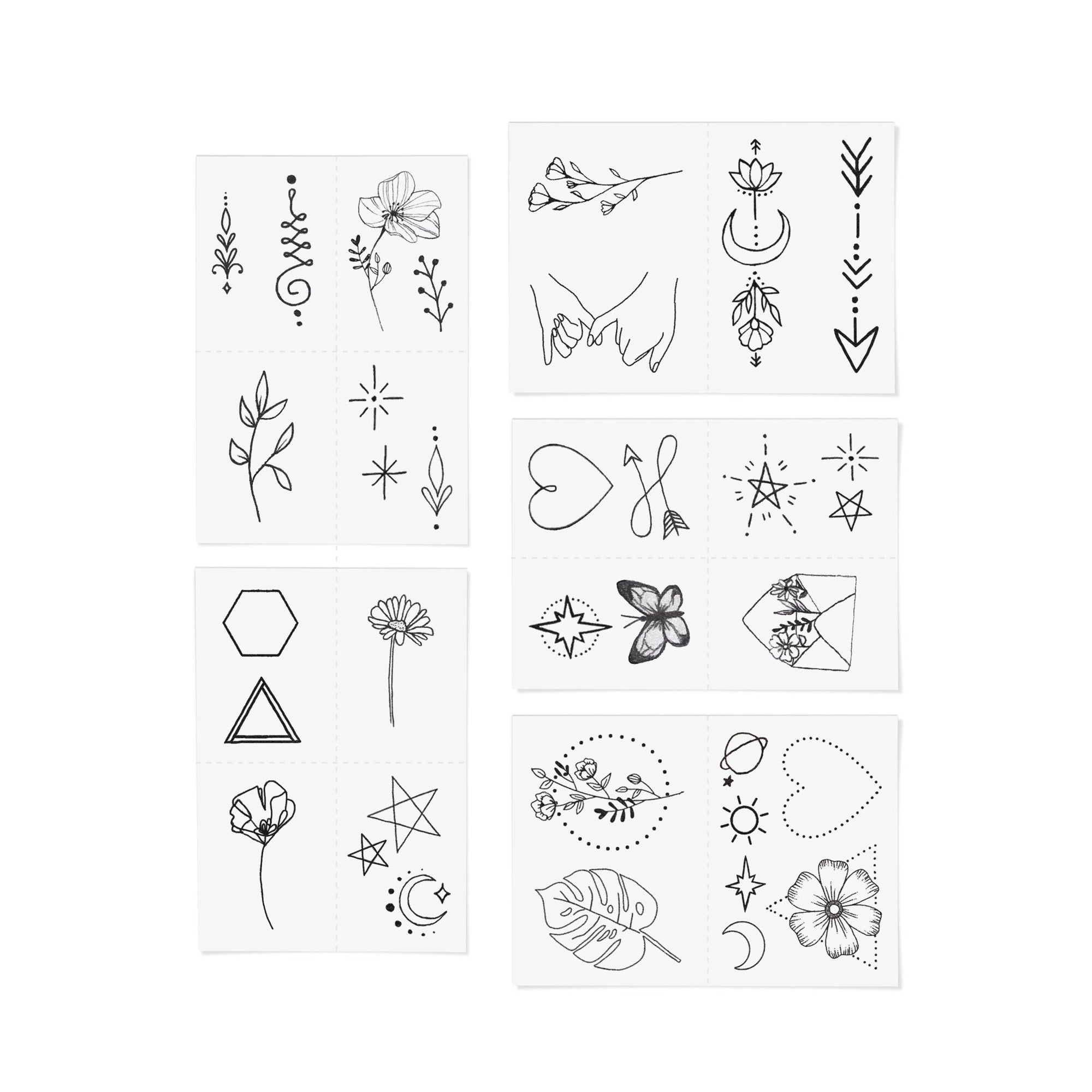 INKED by Dani - Fine Line Temporary Tattoo Pack
