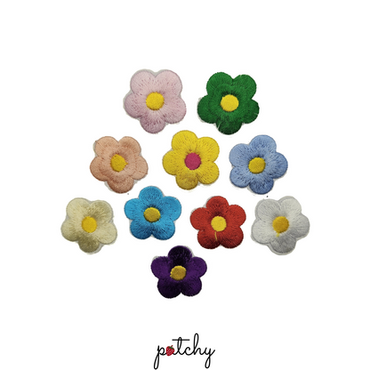 Mini Colourful Flowers Iron-On Patch (4 in pack)