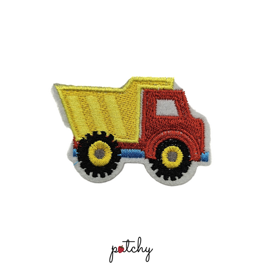 Yellow Truck Embroidered Iron-On Patch