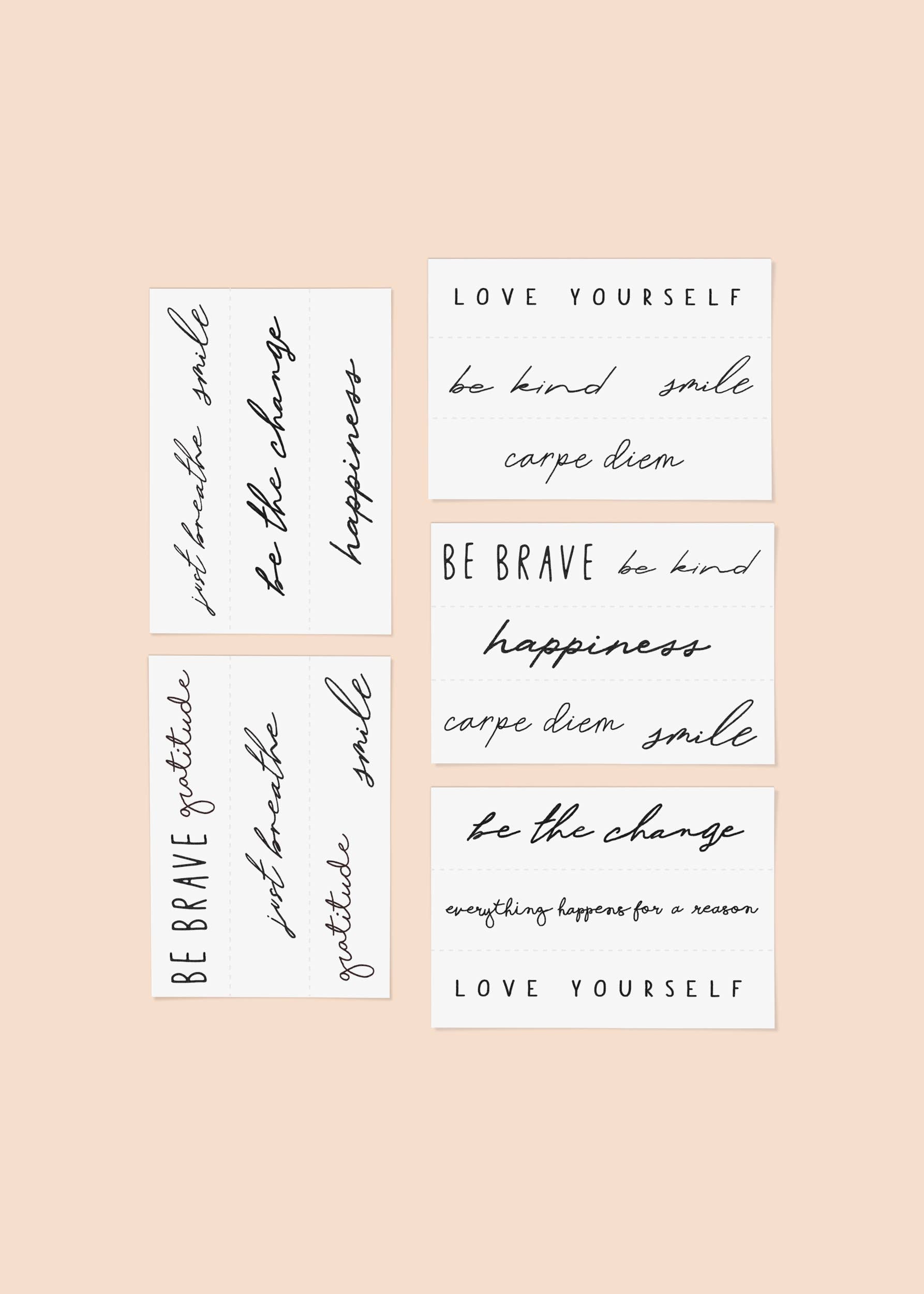 INKED by Dani - Self Love Temporary Tattoo Pack