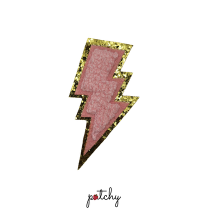 Lightning Colourful Chenille Iron-On Patch