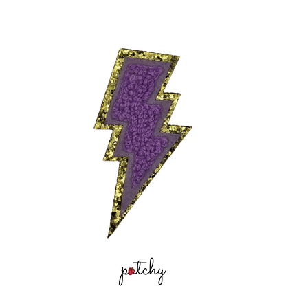 Lightning Colourful Chenille Iron-On Patch