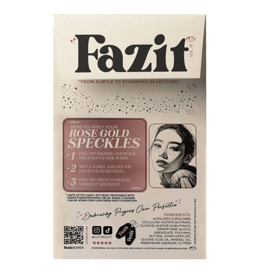 Fazit - Rose Gold Stardust Speckles Makeup Patches