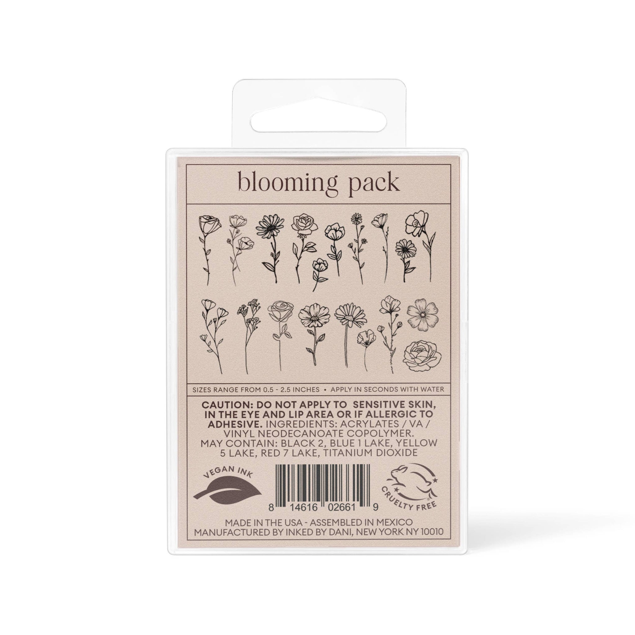 INKED by Dani - Blooming Temporary Tattoo Pack