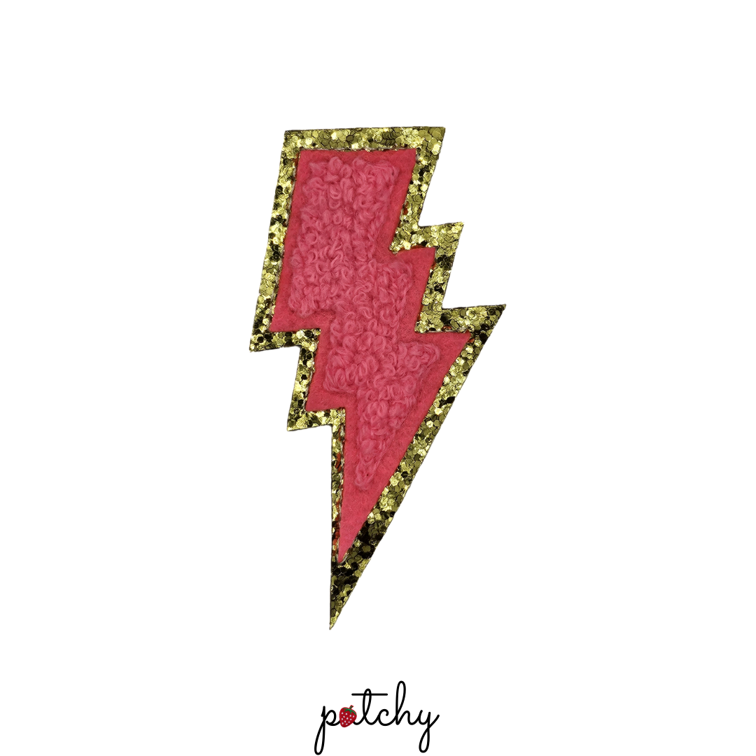 Lightning Colourful Chenille Iron-On Patch