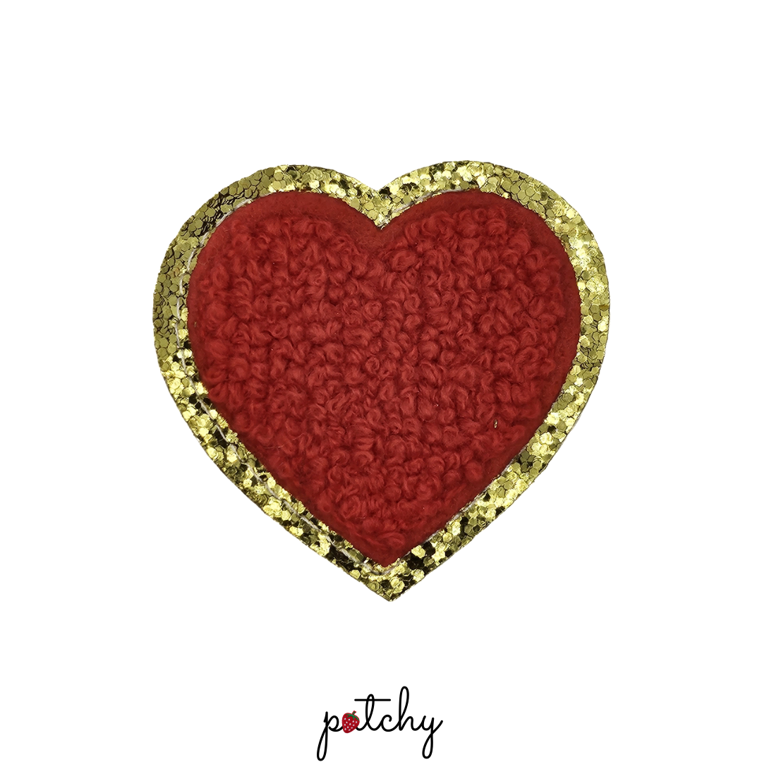 Heart Chenille Iron-On Patch