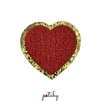 Heart Chenille Iron-On Patch