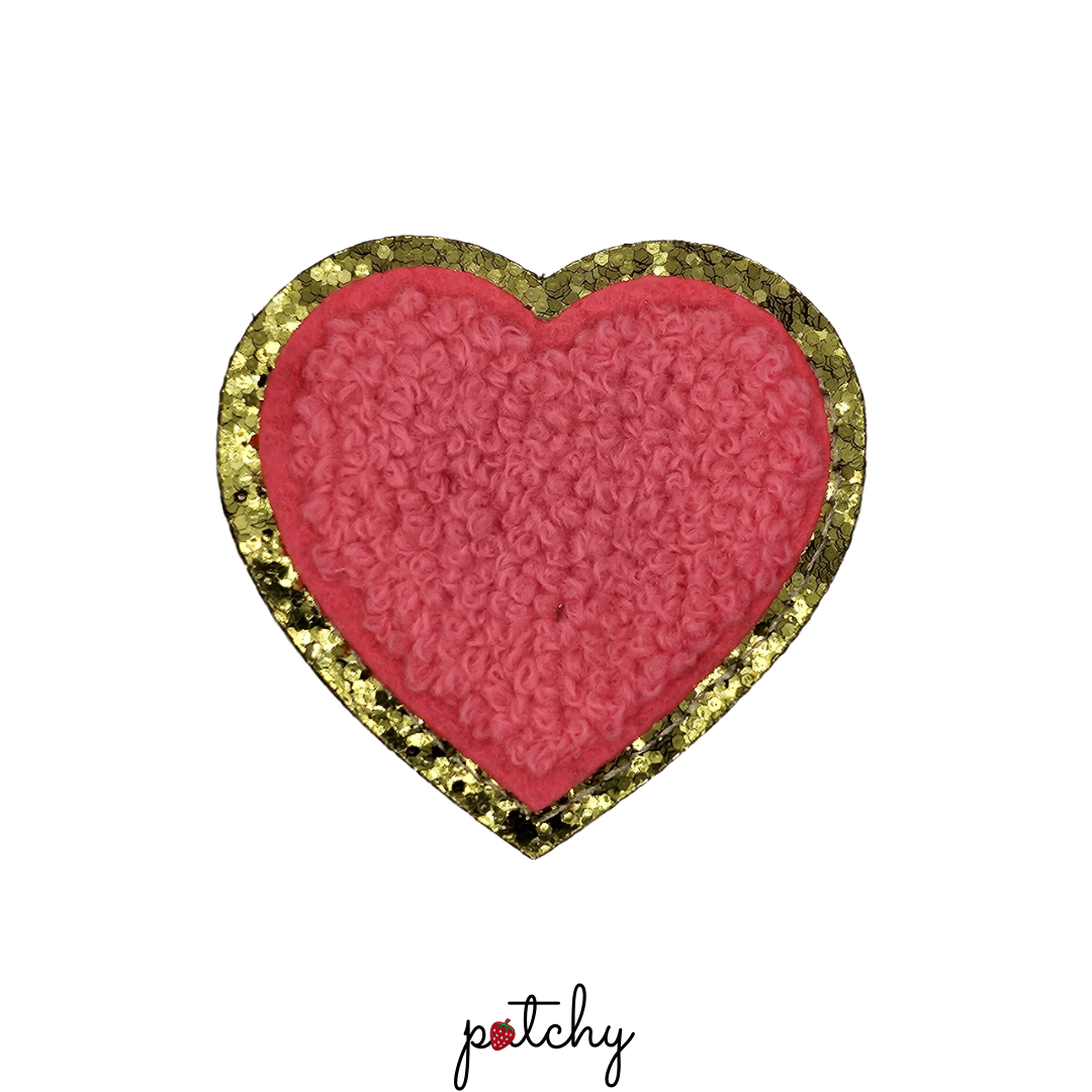 Heart Chenille Iron-On Patch