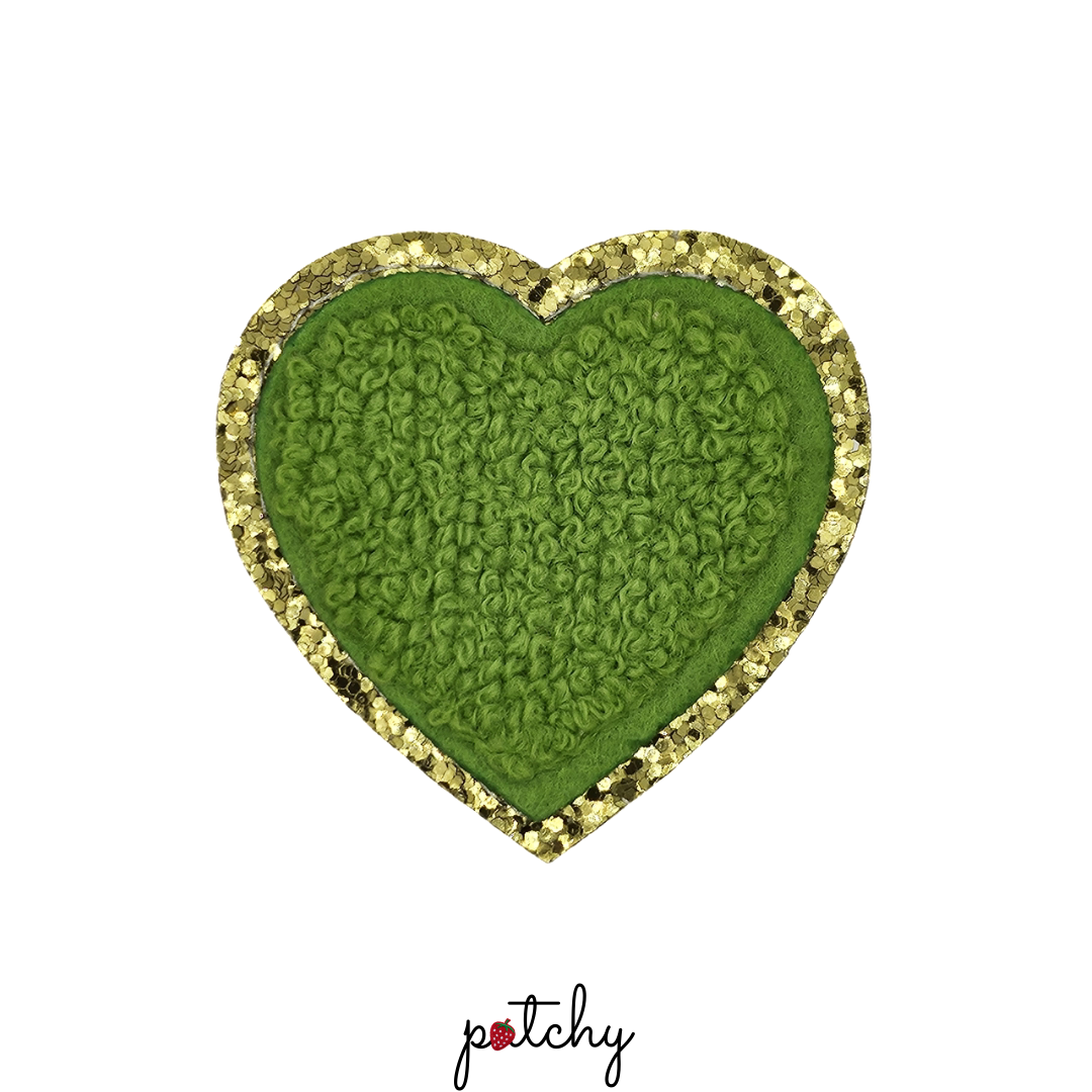 Heart Chenille Iron-On Patch