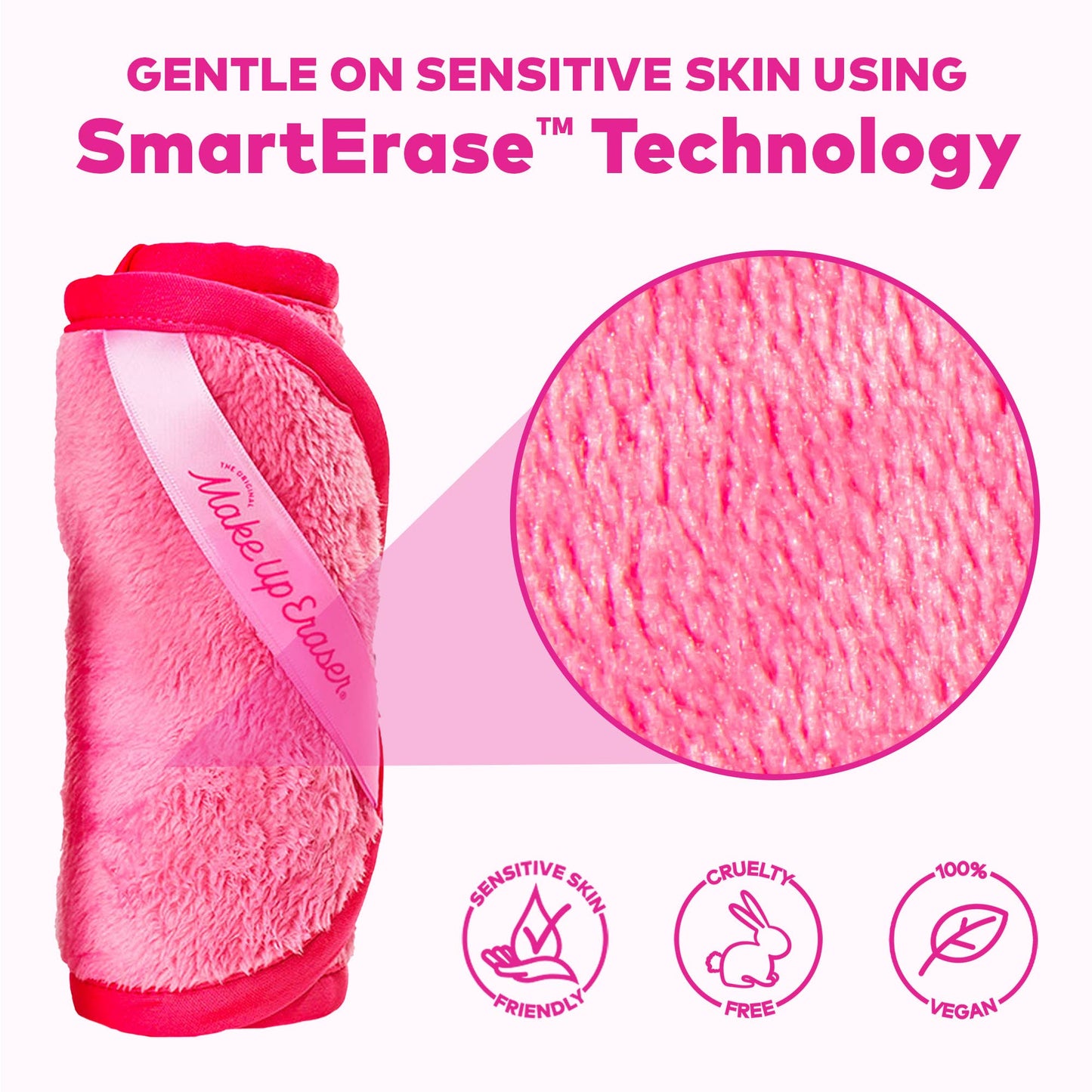 The Original MakeUp Eraser - Original Pink MakeUp Eraser PRO