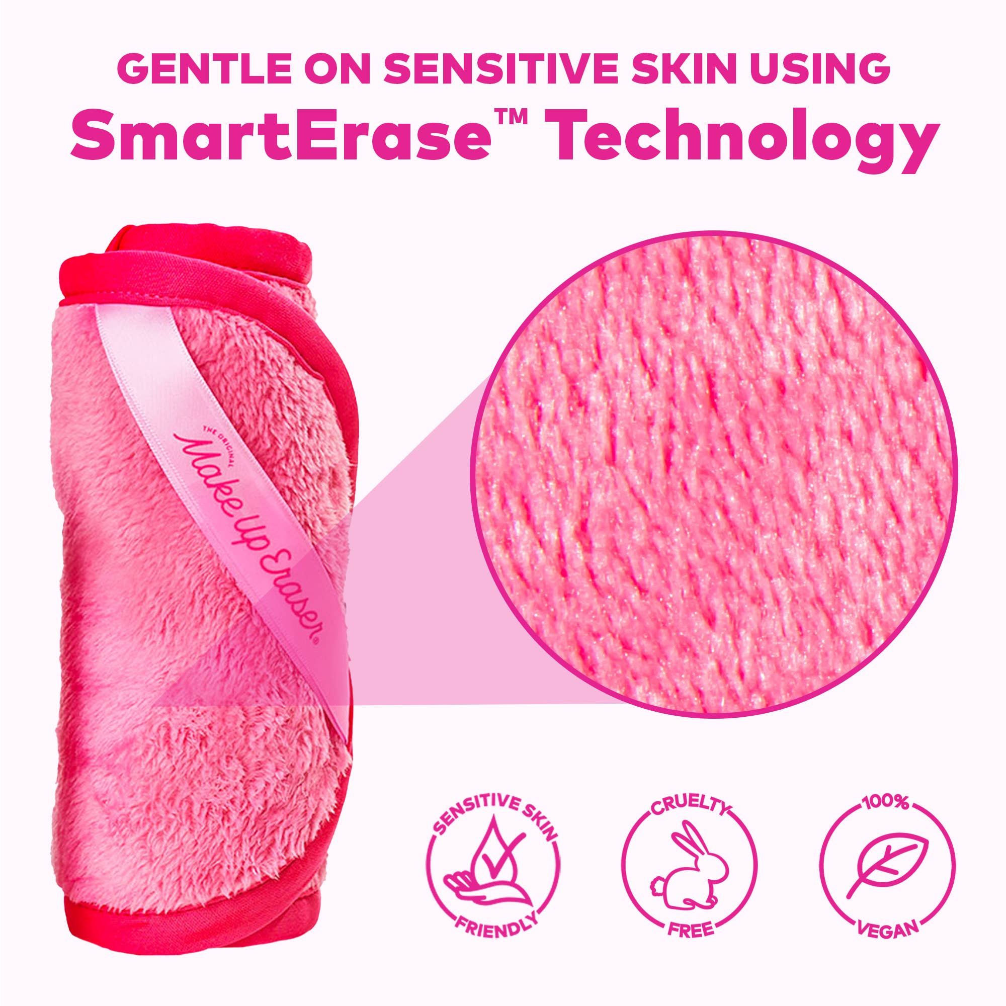 The Original MakeUp Eraser - Original Pink MakeUp Eraser PRO