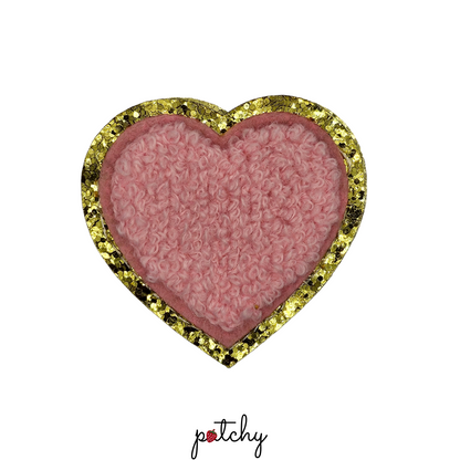 Heart Chenille Iron-On Patch