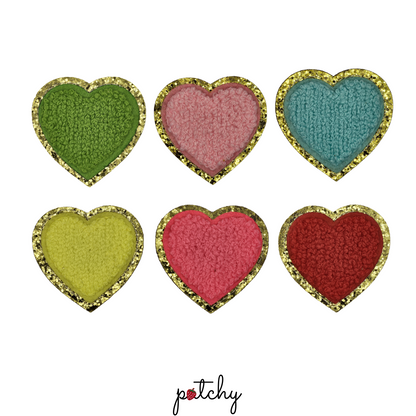 Heart Chenille Iron-On Patch