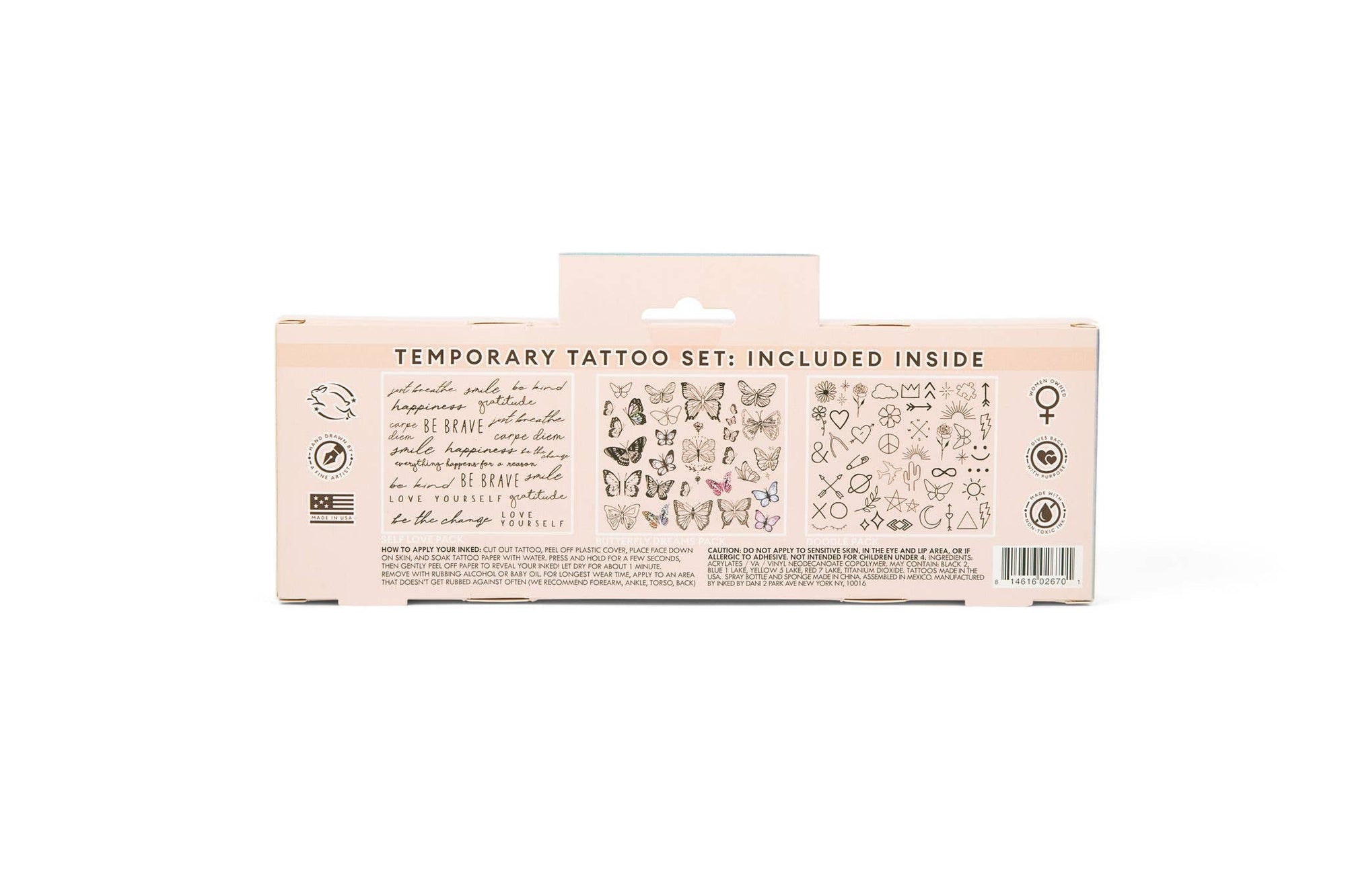 INKED by Dani - Deluxe Temporary Tattoo Gift Set