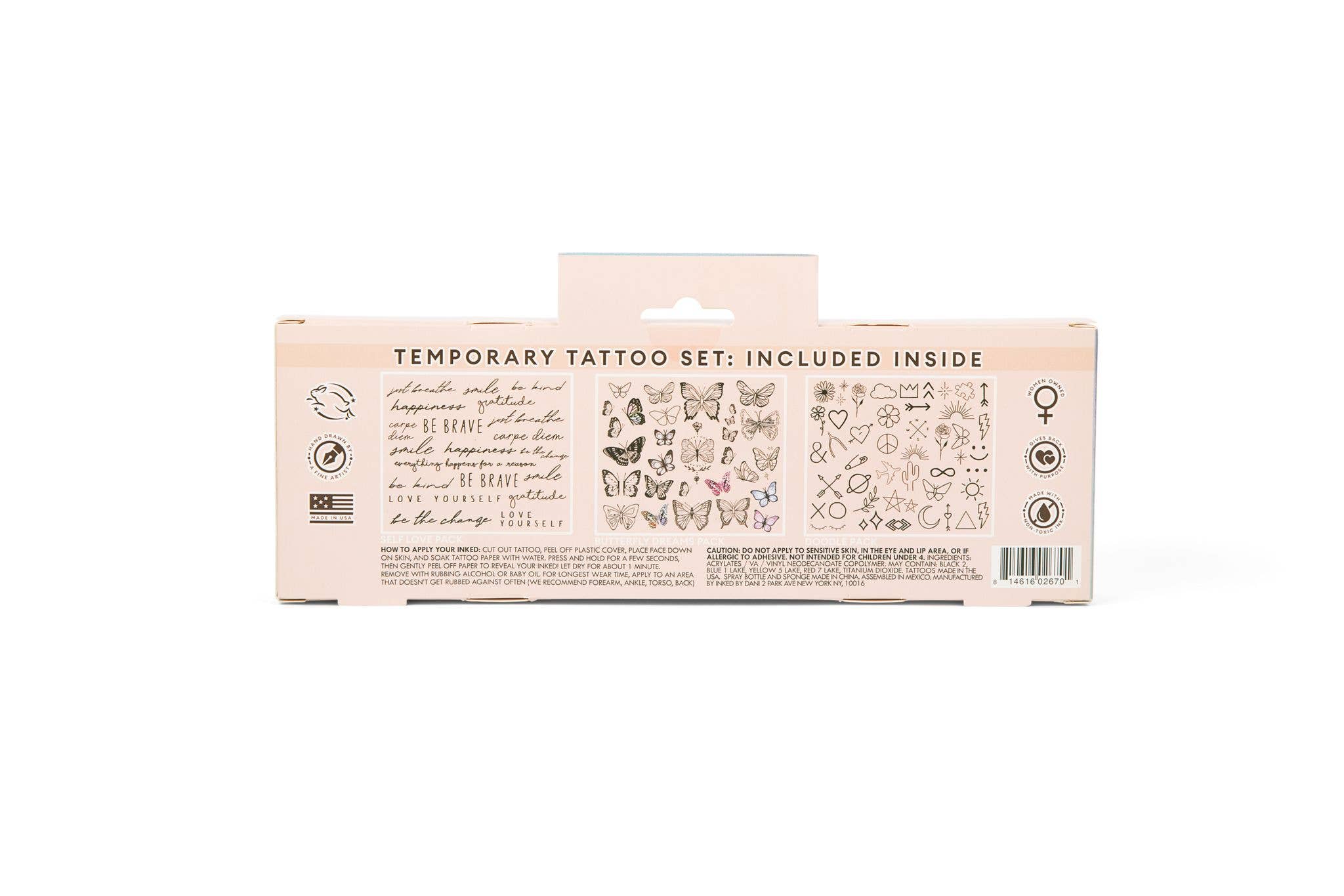 INKED by Dani - Deluxe Temporary Tattoo Gift Set