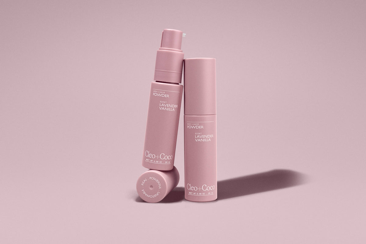 Cleo+Coco - Body Powder + Dry Shampoo - Talc-Free, Anti-Chafe Lavender Vanilla