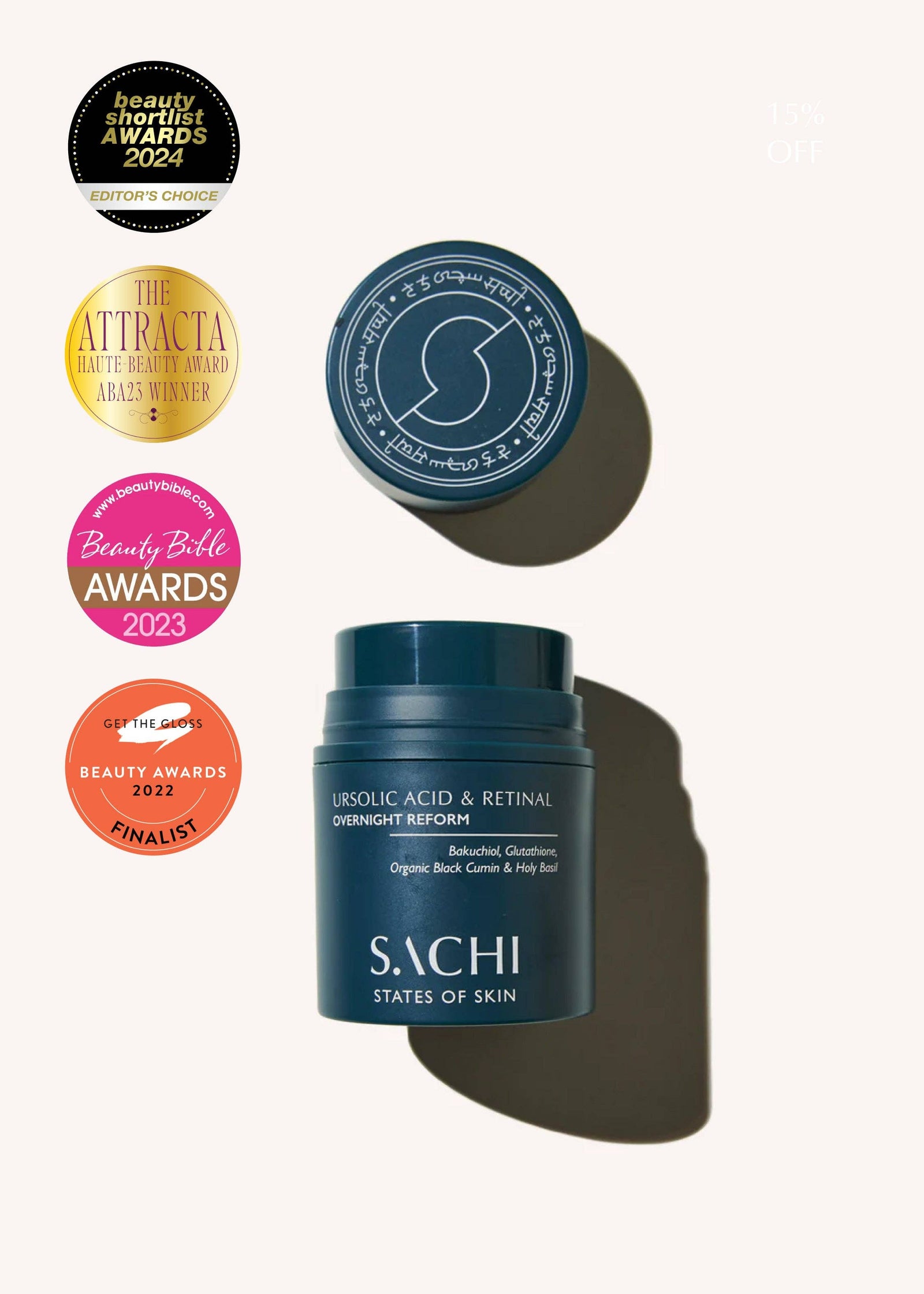 Sachi Skin - Ursolic Acid & Retinal Overnight Reform