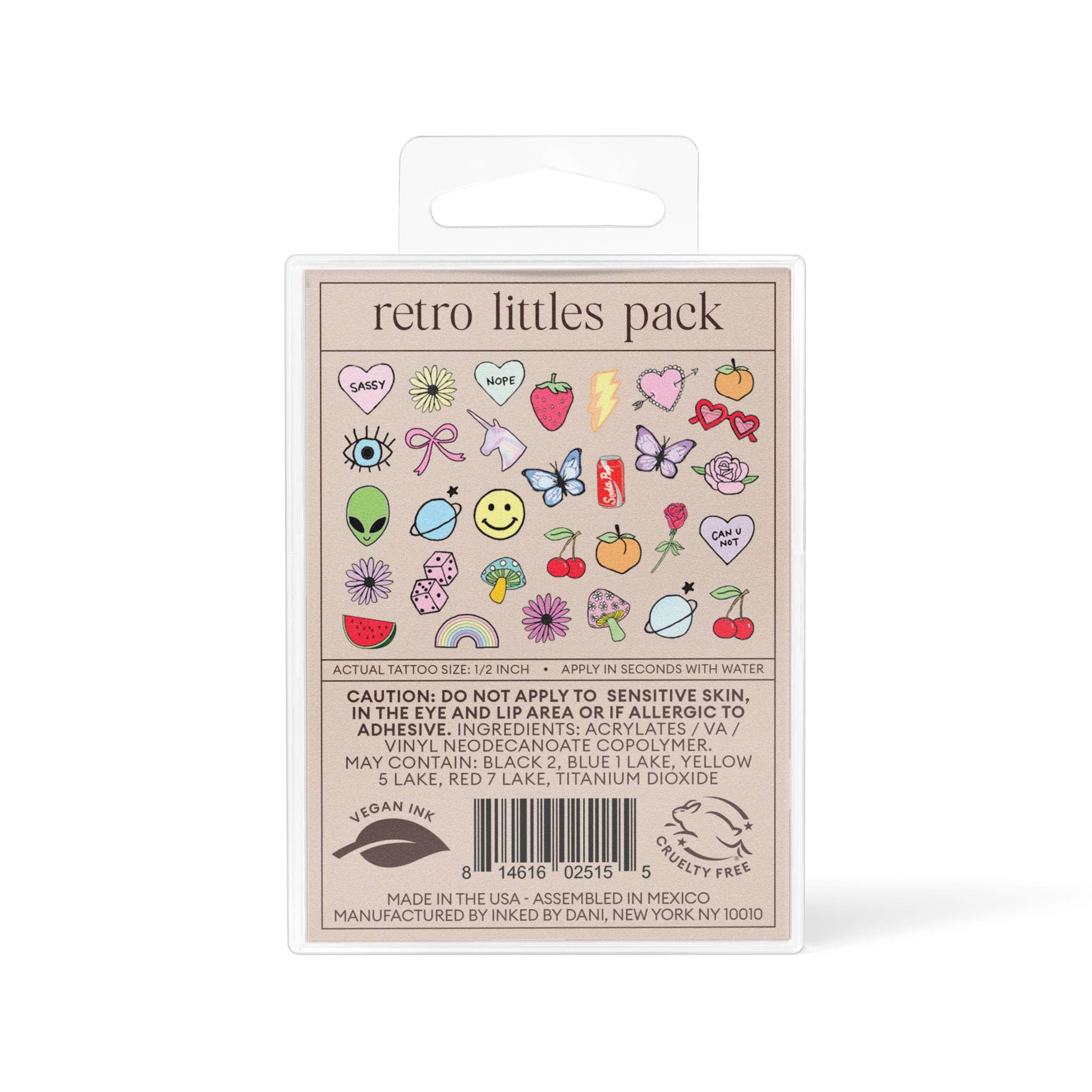 INKED by Dani - Retro Littles Temporary Tattoo Pack