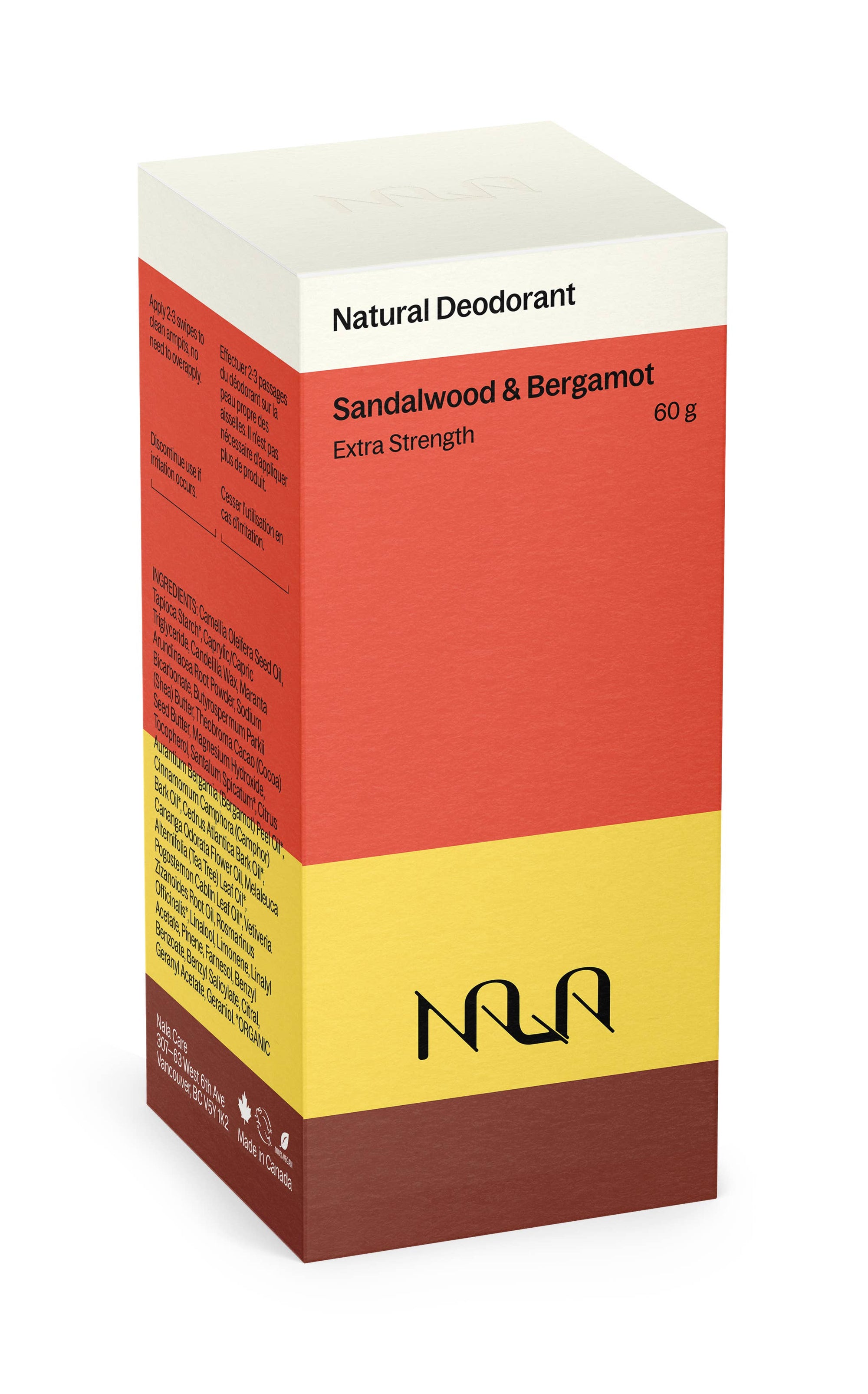 Nala Care - Sandalwood & Bergamot Extra Strength Natural Deodorant