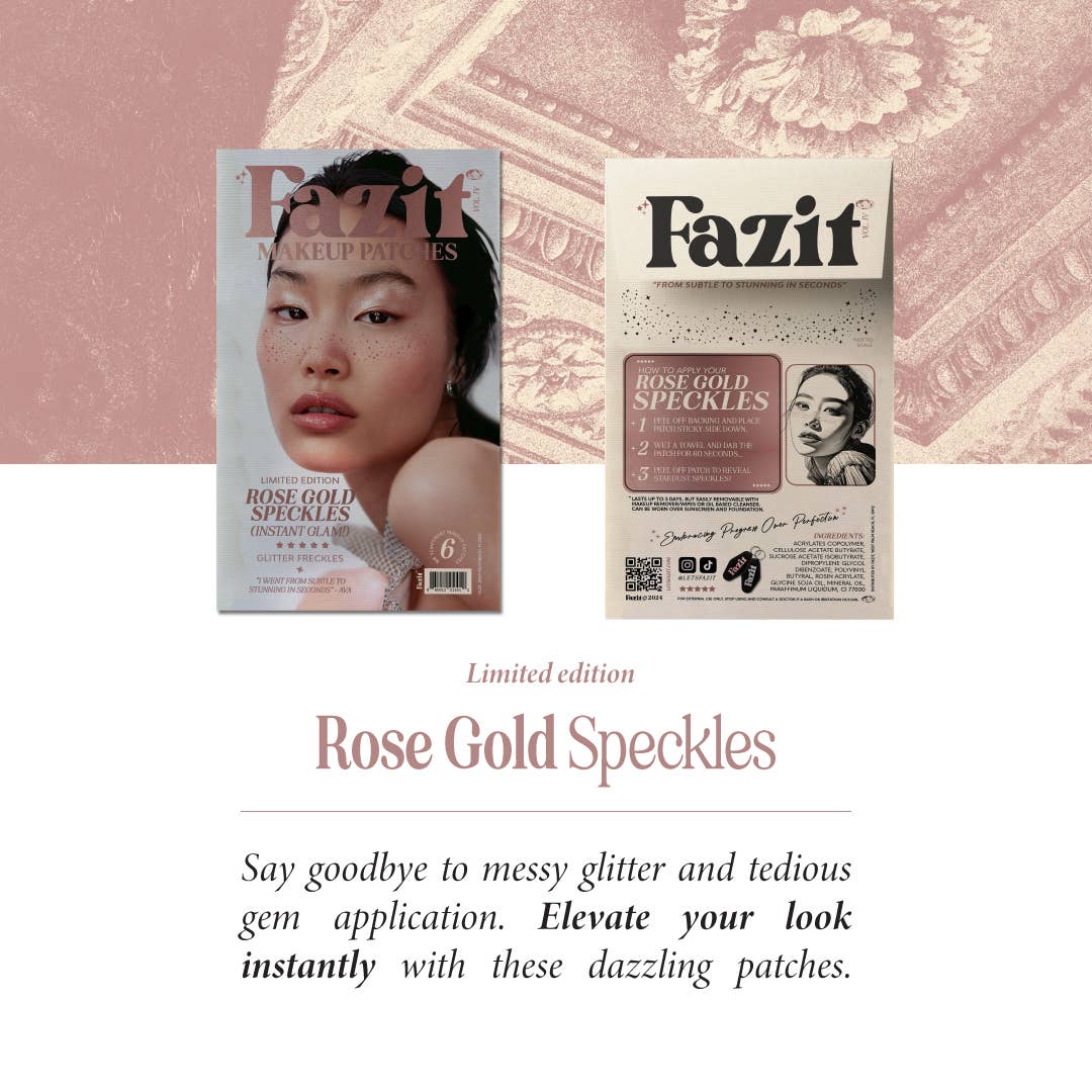 Fazit - Rose Gold Stardust Speckles Makeup Patches