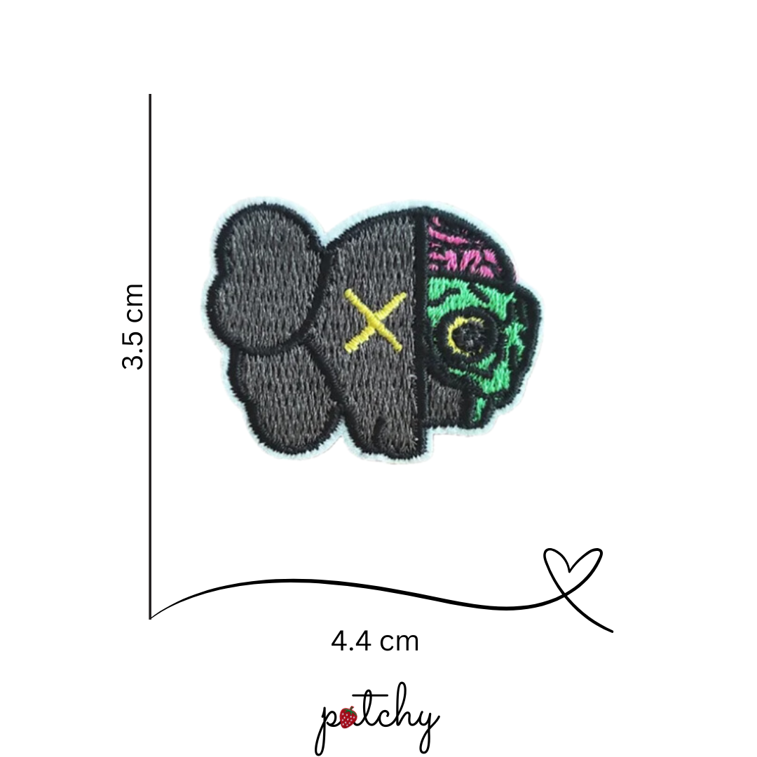 KAWS Embroidered Iron-On Patch