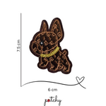 Bulldog Embroidered Iron-On Patch