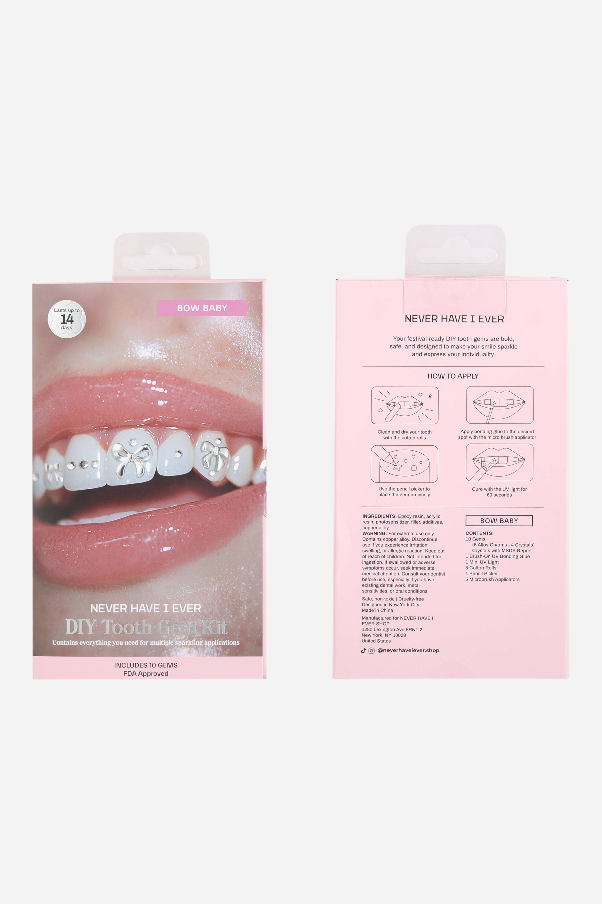 Never Have I Ever - Bow Baby - DIY Tooth Gem Kit