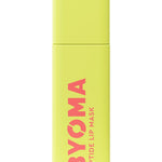 A tube of BYOMA Liptide Lip Mask in yellow packaging with pink text.