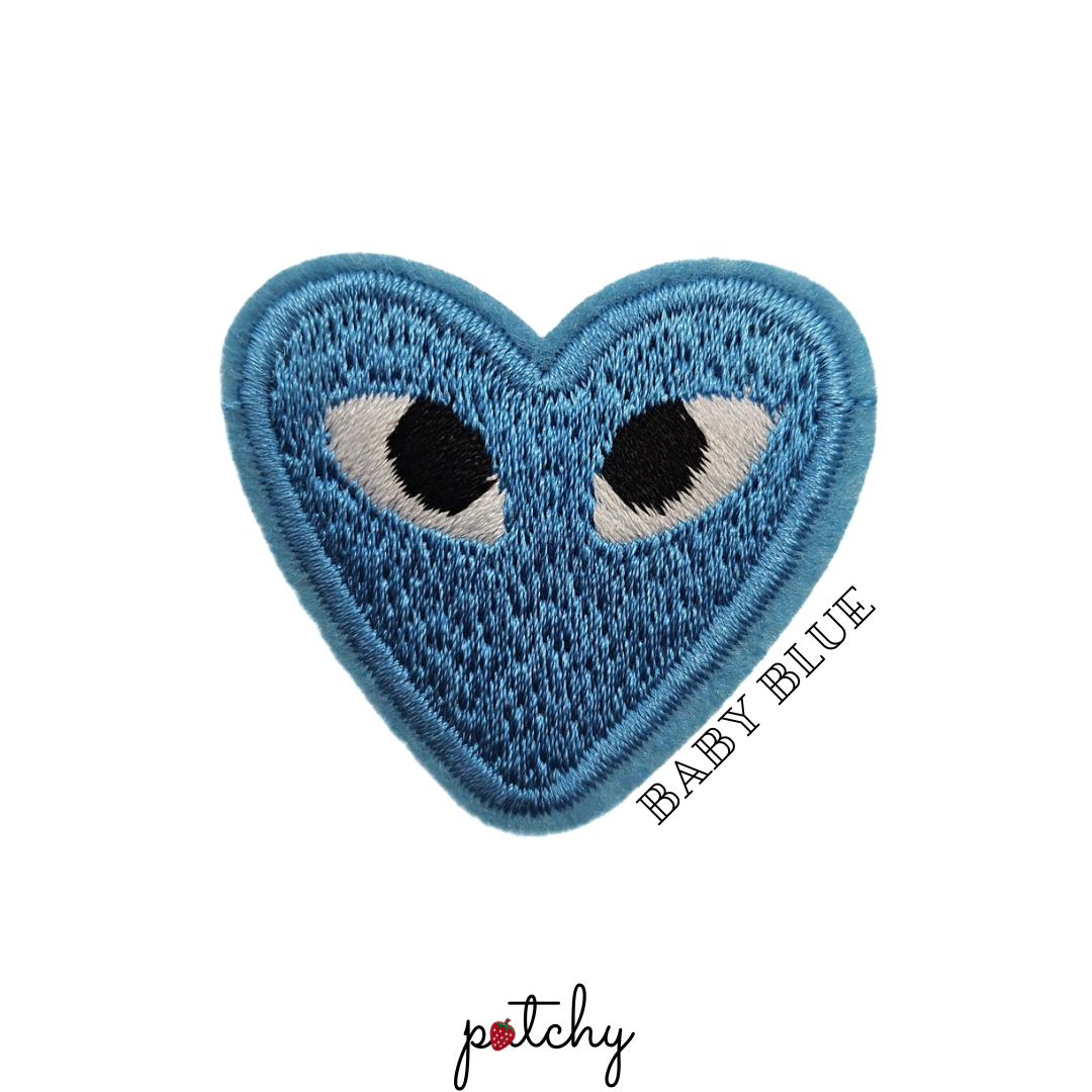 Heart Eye Embroidered Iron-On Patch